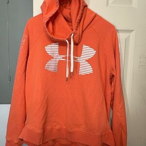 Under Armour Women's Orange Hoodie with Logo